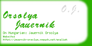 orsolya jauernik business card